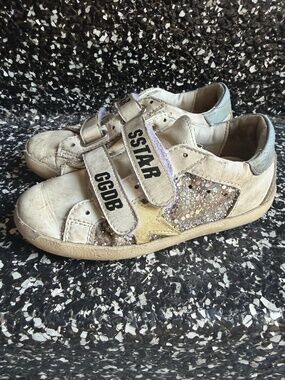 EUC Golden Goose Girls Old School Glitter Sneakers 27 EU